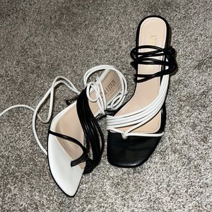 Azalea Wang black and White Heels.